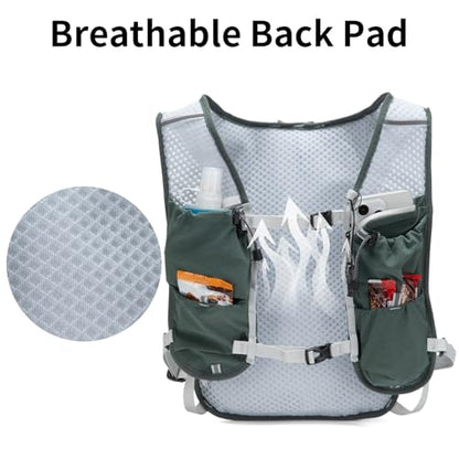 Carey STEN Lightweight Hydration Backpack with 1.5-Liter Water Bag - color: Olive green