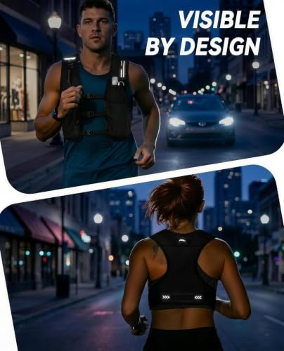 Running Hydration Vest with Phone Holder & 500ml Soft Flask, M/L