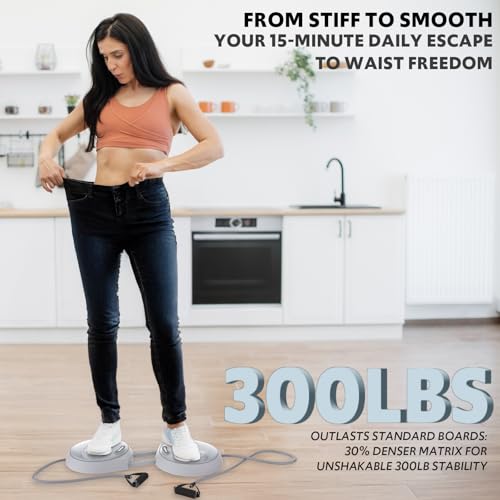 Waist Twisting Machine with Counter, Adjustable Waist Twister Board for Women Belly Fat, Twist Board for Exercise, Ab Twister Board Twist Exercise Machine - color: Gray