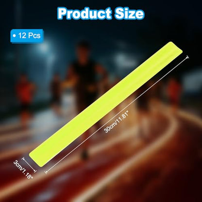 PATIKIL Reflective Slap Bands Snap Bracelet - color: Fluorescent Yellow