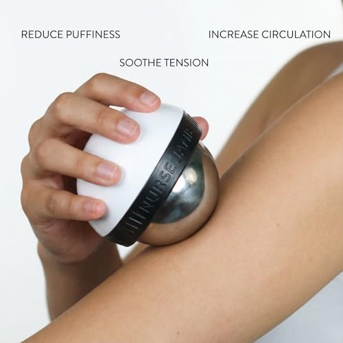 Nurse Jamie Super-Cryo Massaging Orb – Stainless Steel Roller for Face & Body – Long-Lasting Cooling & Warming Therapy for Circulation, Recovery & Tension Relief - color: Silver (Large)