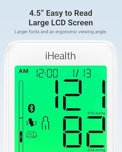 iHealth Accu Bluetooth Upper Arm Blood Pressure Monitor for Home Use - color: White