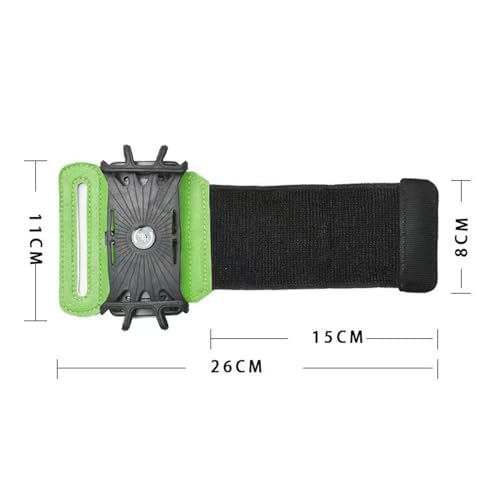 Universal Cell Phone Wristband Holder 360°Rotation Forearm Wrist Workout Sports Arm Band Fits Samsung Galaxy S25 S24 S23 S22 S21 S20 Ultra Plus Fe A25 A42 A05, Moto G Power Stylus Play 5G (Green) - color: Green