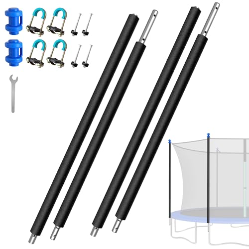 2PCS Trampoline Poles Replacement-Universal Straight Enclosure Poles