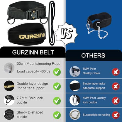 Weight Lifting Belt Gym Fitness with Quick Locking, Dip Belt with rope, Weighted Pull Up Belt for Gym Fitness Powerlifting Squat - color: Black, size: Medium