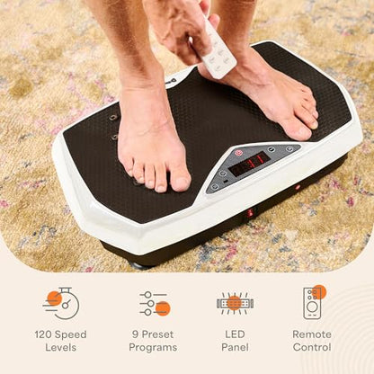 Lifepro HexaPlate Vibration Plate Exercise Machine with Magnetic Acupoints - color: White