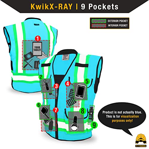 KwikSafety GODFATHER Safety Vest Class 2 & Class 3 ANSI OSHA Hi Vis Vest - color: Orange, size: XX-Large