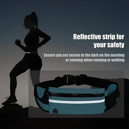Running Belt Waist Pack for Runner Marathon Jogging Cycling Fitness Elastic Belt with Zipper Closure Secure Phone Holder for Men Women Jogger Slim Waistband （Pink） - color: Pink