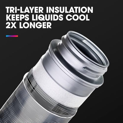 HydraPak Polar Sport Insulated Water Bottle (20oz, Pulse White) - color: Pulse White, style: 20oz/600ml