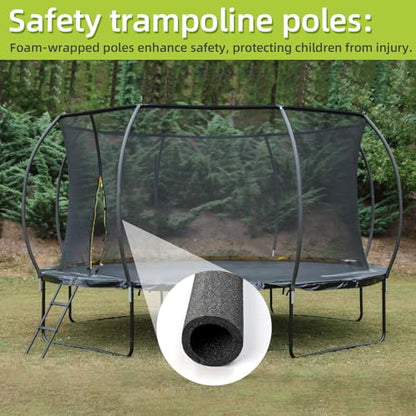 Trampoline Poles Replacement for Skywalker Or Jumpzylla Trampoline Net - style: For Jumpzylla 8&10ft-1xUpper+1xLower Tube