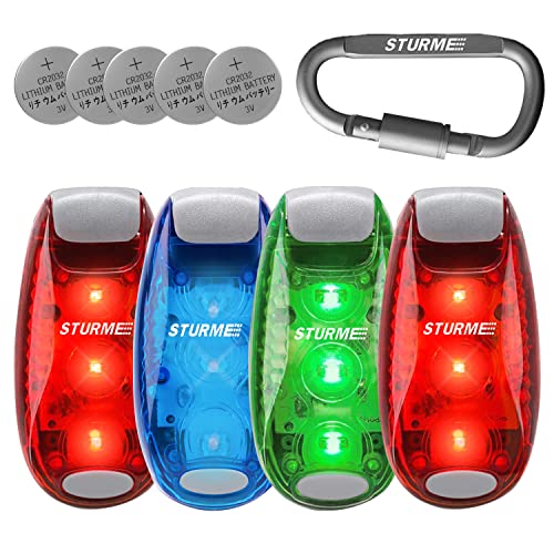 STURME LED Safety Light Strobe Lights for Daytime Running Walking Bicycle Bike Kids Child Woman Dog Pet Runner Best Flashing Warning Clip on Small Reflective Set Flash Walk Night High Visibility
