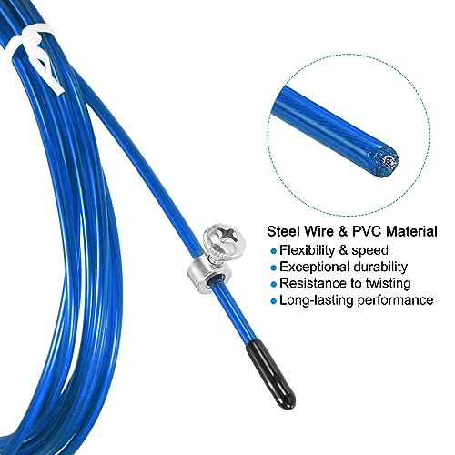 PATIKIL Speed Jump Rope Replacement Cable Professional Skipping Rope Steel Wire Replace for High Speed Jump Ropes - color: Blue