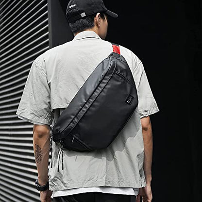 Large Crossbody Fanny Pack for Women Men,Waterproof Waist Bag Pack - color: Black, size: Large