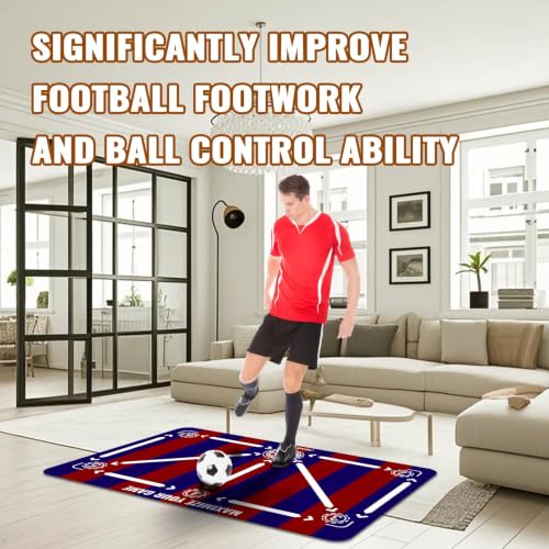 Soccer Training Mat, Soccer Training Equipment, Soccer Gifts for Boys 8-12 - color: Stripes, size: 47*31 IN
