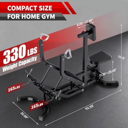 Garvee Seated Row Machine, Back Machine Gym Equipment, 400LBS