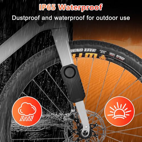 Bike Alarms,Bike Alarm Anti Theft, Bicycle Alarms with Remote,113dB Super Loud Bicycle Vibration Motion Sensor Siren Anti Theft Security System IP65 Waterproof, 4Pack - color: Bike Alarm with WL03C Remote, size: 4PK