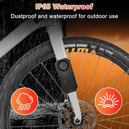 Bike Alarms,Bike Alarm Anti Theft, Bicycle Alarms with Remote,113dB Super Loud Bicycle Vibration Motion Sensor Siren Anti Theft Security System IP65 Waterproof, 9Pack - color: Bike Alarm with WL03C Remote, size: 9PK