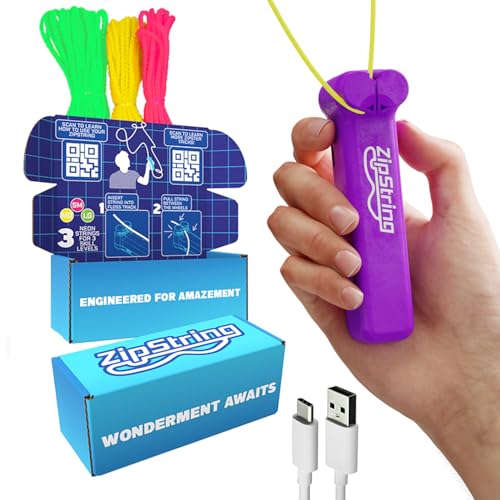 ZipString Original Rope Launcher Toy, Vivacious Violet - color: Vivacious Violet