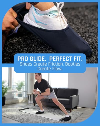 Slide Board Booties, Shoe Covers for Any Sliding Board (X-Large) - size: X-Large