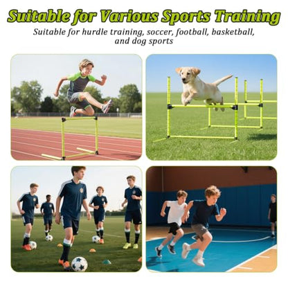 3Pcs Height Adjustable Hurdles Training Equipment, Speed Agility Kit