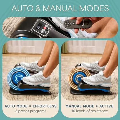 Lifepro Under Desk Elliptical-Leg excerciser with Red Light Therapy Option - color: Black