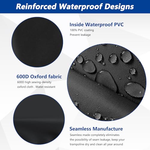 Mini Trampoline Cover Waterproof, 48" Dia x 3" H - size: 48" Dia x 3" H
