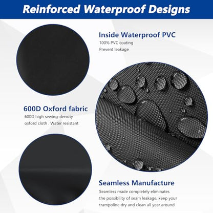 Mini Trampoline Cover Waterproof, 48" Dia x 3" H - size: 48" Dia x 3" H