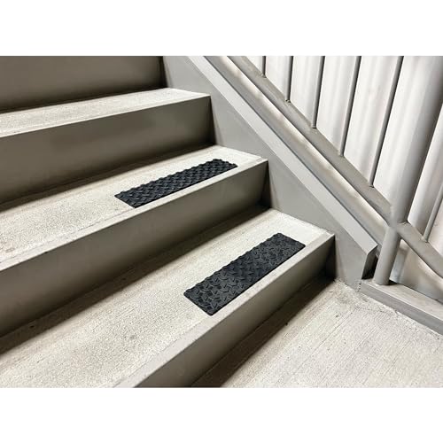 Performance Tool W1893 4 x 15.5 in. Adhesive Rubber Step Mats, 2 Pack