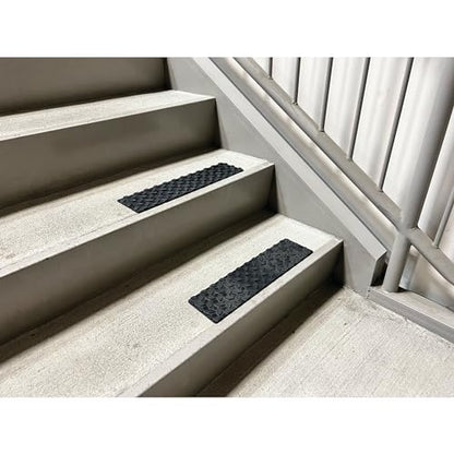 Performance Tool W1893 4 x 15.5 in. Adhesive Rubber Step Mats, 2 Pack