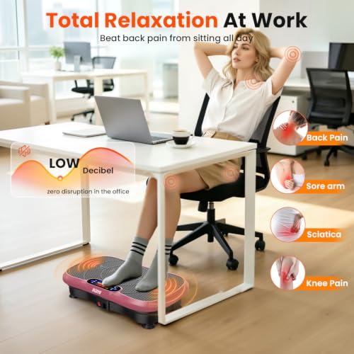 AXV Vibration Plate Exercise Machine Fitness Platform Body Vibrating Board - color: BASIC.PINK