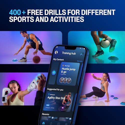 BlazePod Reaction Training Kit Smart Pods for Speed, Agility & Cognitive Drills - Pro-Level Training for Athletes, Trainers, Therapists & Coaches - App Access Included (4 Pods) - color: 6 Pods | Trainer Bundle