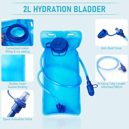 RYACO Running Hydration Vest , 2L Leak‑Proof Water Bladder for Running - color: Orange