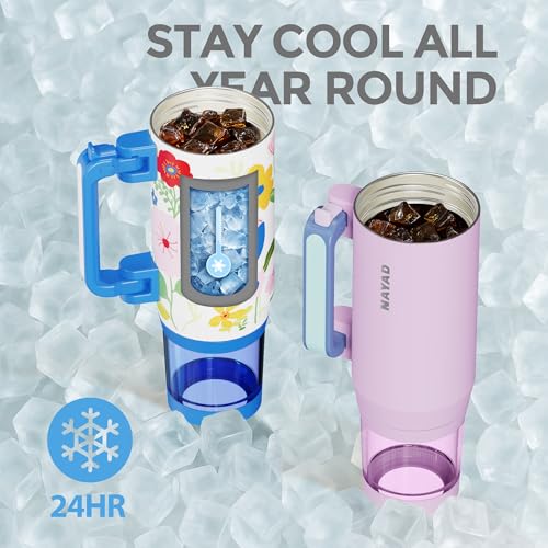 23oz Insulated Tumbler with Foldable Handle & 10oz Snack/Pill Container - color: pink