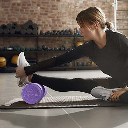 Philosophy Gym 12" High-Density Foam Roller for Exercise, Massage, Muscle Recovery - Round, Purple - color: Purple, size: 12 Inch