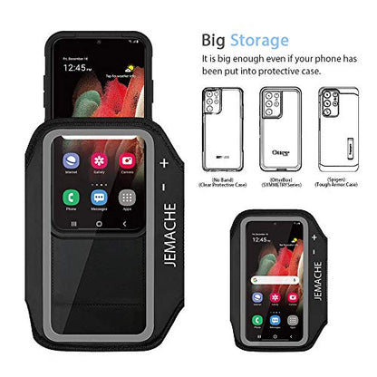 Running Armband for Samsung Galaxy S26/S25/S24/S23 Ultra (Black) - color: Black, size: 6.9" (S Ultra)