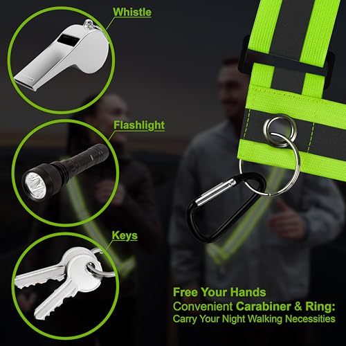 Reflective Sash for Walking at Night Adjustable Safety Sash for Men Women Kids Reflective Belt Sash for Running Walking Biking - color: 4 Sashes