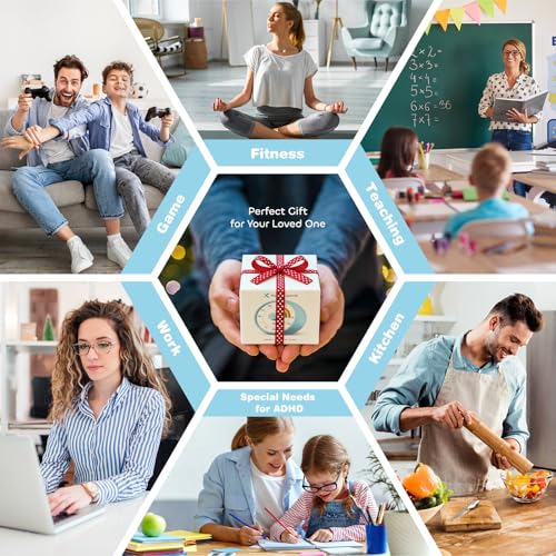 Visual Timer for Kids, 60-Minute Countdown Timer for Classroom Office Kitchen, Desk Timer Kids Time Management Tools with Silent Operation, Pomodoro Time Rainbow Pattern (Green) - color: Green