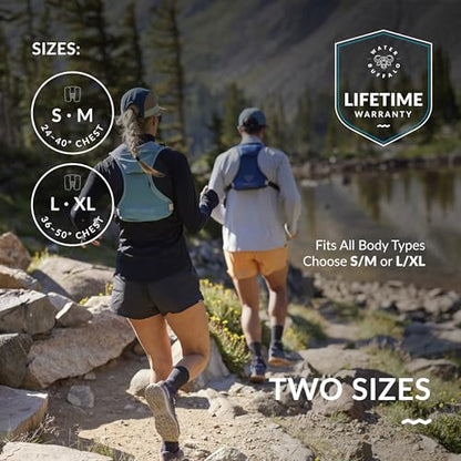Water Buffalo Hydration Running Vest - Quiver Hydration Vest - Running Hydration Vest with Dual Water Bottles - Lightweight Water Backpack for Running, - color: Onyx Trail, size: Small-Medium