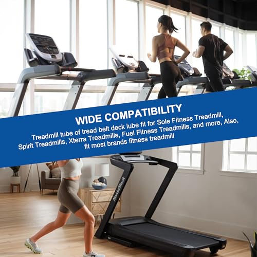 Fitness Treadmill Lubricant for Sole Spirit Treadmill Lube, Silicone Oil Fit Most Brands Treadmill with Cleaning Cloth and Brush (White) ﻿ - color: white