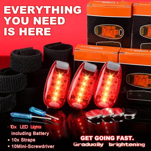 Copkim 30/60/100 Pcs LED Running Light Bulk - color: Red