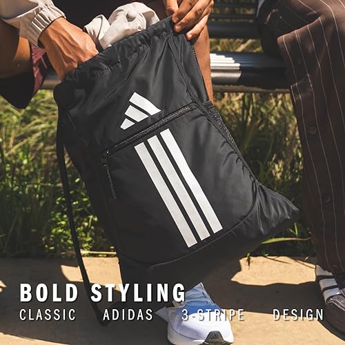 adidas Alliance Sackpack – Drawstring Backpack for Sports, Small Gym Bag, Jersey Onix Grey/Rose Gold/2, OSFA - color: Jersey Onix Grey/Rose Gold/2