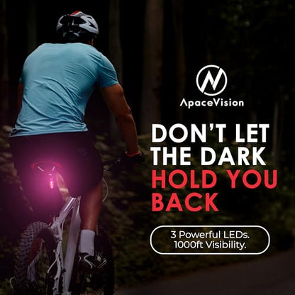 EverLightFX USB Rechargeable LED Safety Light (2 Pack) by Apace - Super Bright Bike Tail Light Works Brilliantly as Running Light for Joggers, Pets, Bicycle Strobe or Rear Clip On Lights - color: Pink