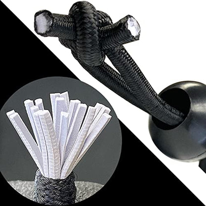 Wellmax 100 Pack 6 Inch Ball Bungee Cords, Heavy Duty 5mm, Black - color: 6 Inch Black