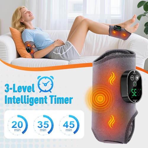 Cordless Foot Renew Triple Method Massager,Ankle Heating Pad with Massage