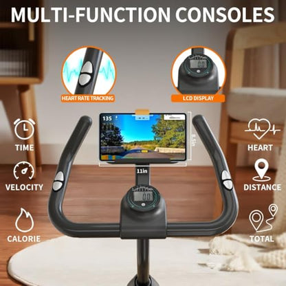 Maicifi Indoor Cycling Bike, Silent Belt Drive, Heavy Flywheel, Digital Display, Home Gym Cardio Workout Training