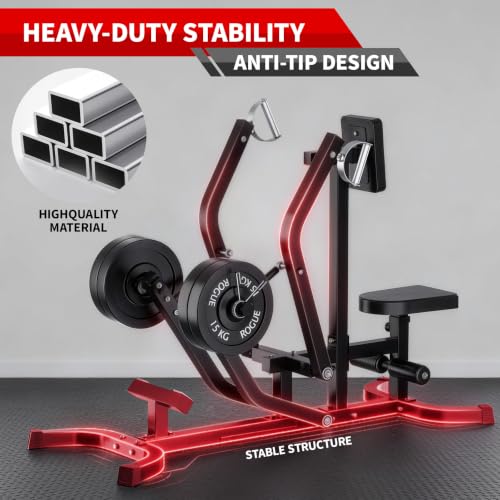Garvee Seated Row Machine, Back Machine Gym Equipment, 400LBS
