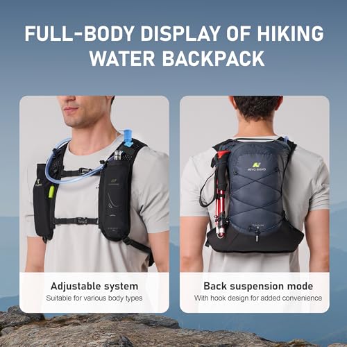 N NEVO RHINO Hydration Backpack,Lightweight Water Backpack with 2L Bladder - color: Blue