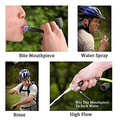 HEIKLN Hydration Bladder 1.5L-2L-2.5L-3L,Leak Proof Water Reservoir, BPA Free Military Water Storage Bladder Bag Hydration Pack Replacement Easy Clean for Bicycling Hiking Camping Hunting Running - color: 2L Blue