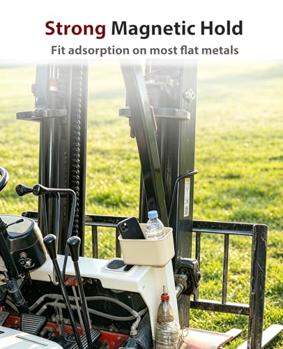 Lightwight Magnetic Storage Box Magnet Cup Holder For Tractor Fridge - color: Off White