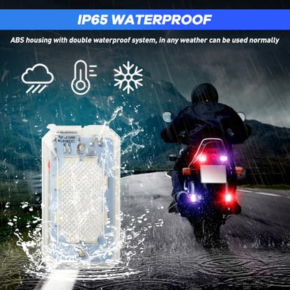 4PCS Wireless LED Strobe Lights with Remote, 8 Colors 10 Lighting Modes Bike Tail Light Rechargeable with Remote Control Clip On Wireless led Running Lights for Car, Runners, Motorcycle, Bicycle - color: 4pcs